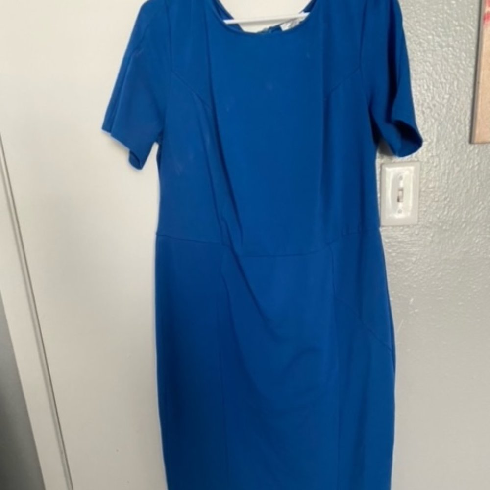 Pantone blue Plus Size Unique Vintage dress